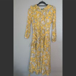 Tikinis Maxi yellow floral dress size M